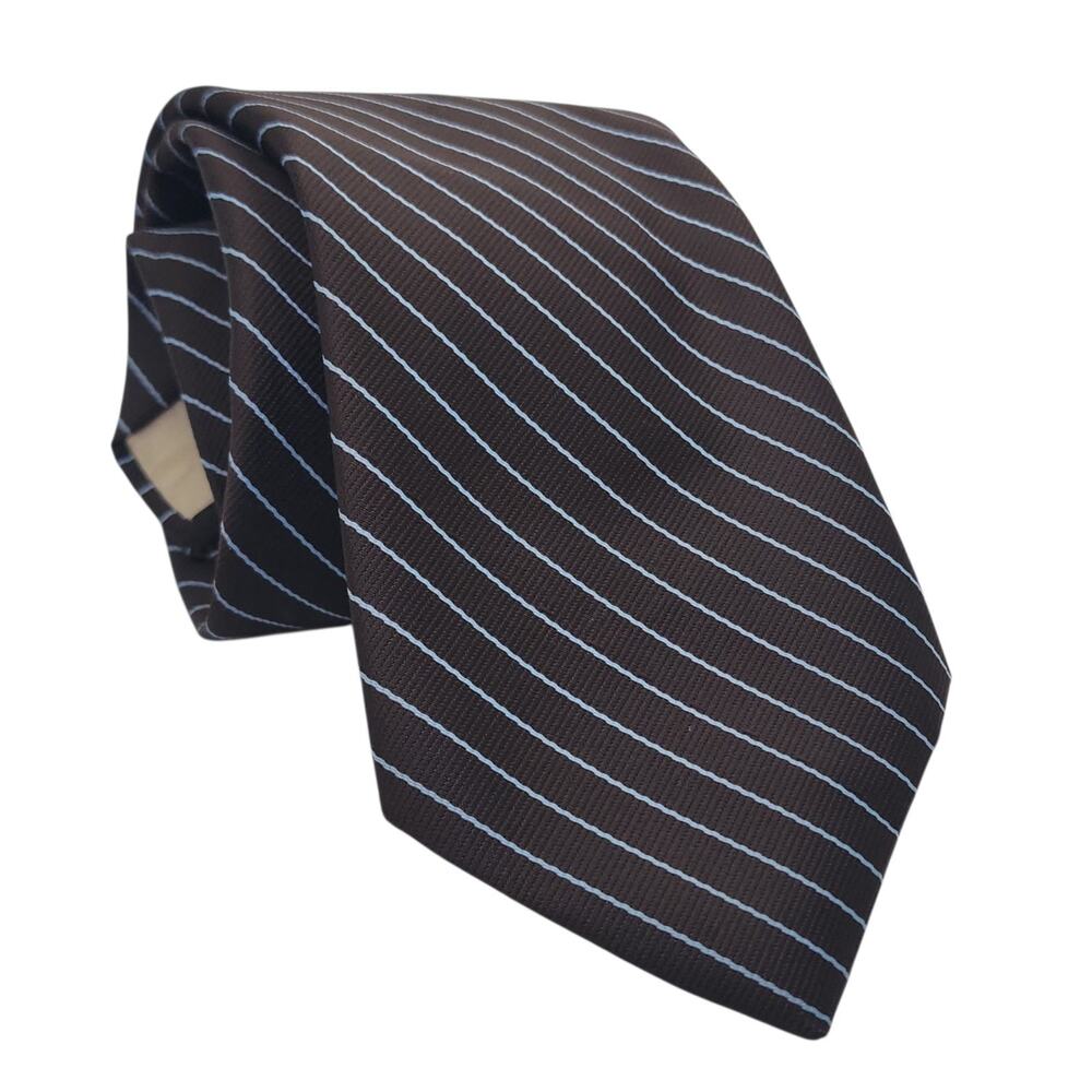 Vintage Men's Tie Brown Striped Classic Necktie England NOS NWT Kings Lynn